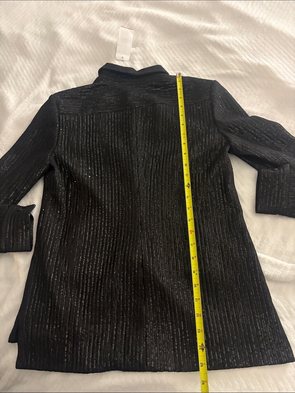 Rosetta Getty Black Textured Shimmer Button-Up Blazer - Picture 4 of 4